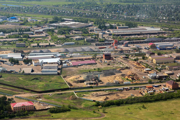 Simferopol view from the height of aircraft