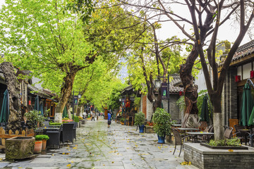 Old town street in Chengdu
