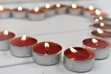 Red Candles Close Up