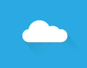 cloud sky icon. cloud icon on sky background. flat style. cloud sign.