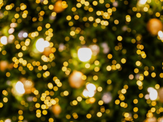 Fototapeta na wymiar Christmas lights background ,Abstract Blurred Bokeh Holiday festive background made with new year backdrop