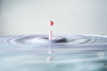 water drop at different stage with simple background