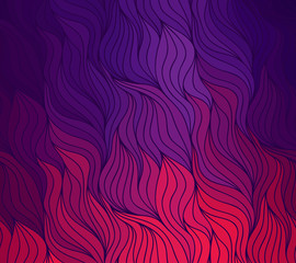 Vector wave background of doodle hand drawn lines