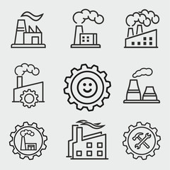 Factory icons set.