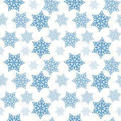 Snowflakes Vector Pattern background