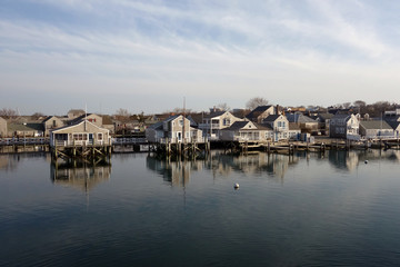 Fototapeta na wymiar A Village in Nantucket