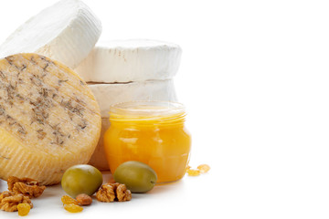 mix cheese isolated on white