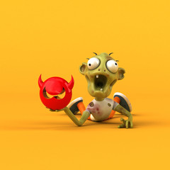 Fun zombie - 3D Illustration