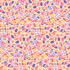 Colorful mosaic style seamless pattern