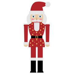 Vector illustration of a nutcracker Santa