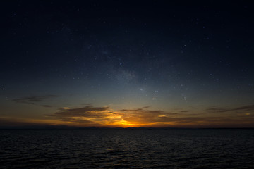 Fototapeta na wymiar Twilight Sky at the lake