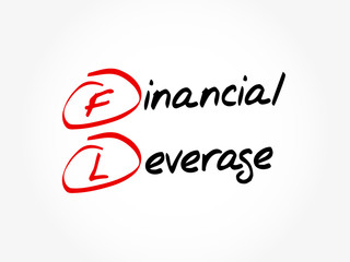 FL - Financial Leverage acronym, business concept background