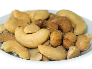 Cashew nuts roasted with salted.