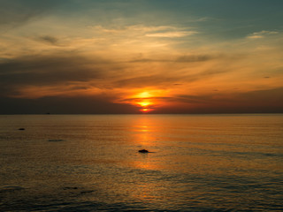 rising sun from the sea