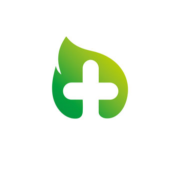 Eco Logo template. Medical Health care Logotype, leaf, concept icon.