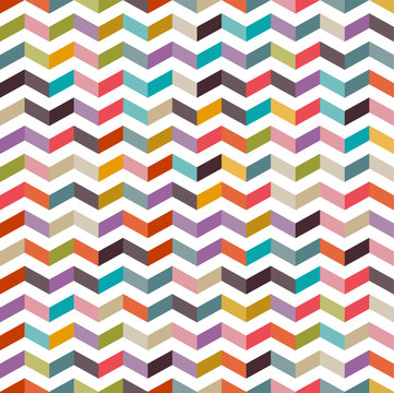 Seamless background pattern, colorful zigzag motif, eps10 vector