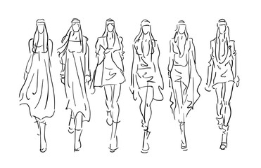      Sketched Fashion Women Models 