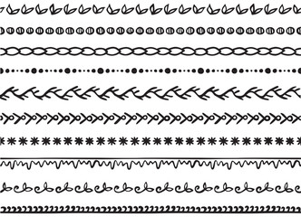 Illustrated seamless borders