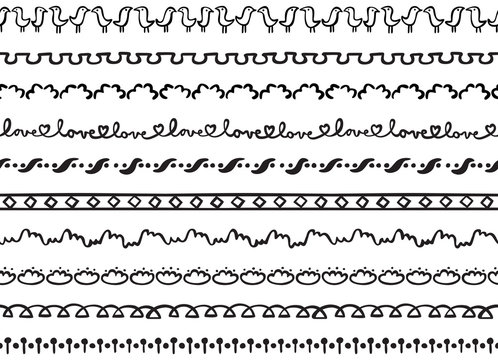 Illustrated seamless borders