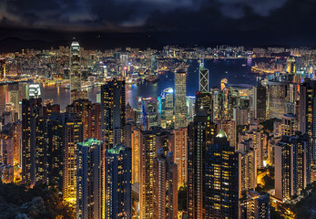 Obraz premium Hong Kong nightscape