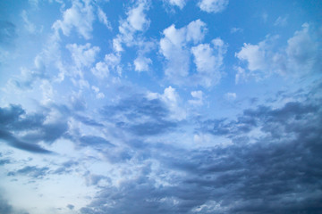 clouds in the sky at sunset as background
