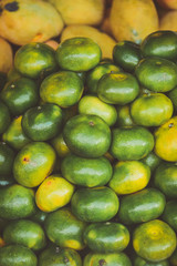 Green sweet tangerines