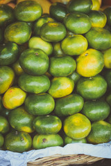 Green sweet tangerines