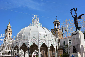 Italy, Puglia, Luminarie during a patronal feast.