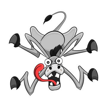 recommend clip art: Slip Donkey cartoon vector