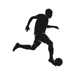 Fototapeta na wymiar Football Soccer Player Illustration Shilhouette