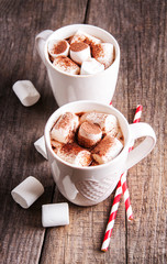 Christmas cocoa with marshmallow