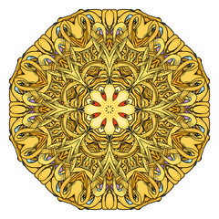 Mandala. Abstract decorative background. Islam, Arabic, oriental, indian, ottoman, yoga motifs.