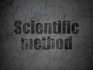 Science concept: Black Scientific Method on grunge textured concrete wall background