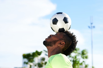 Balancing Soccerball on Head