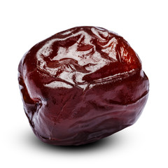Dates fruits isolated on white background. clipping path