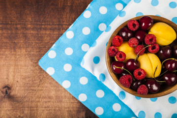 Ripe berries in a plate