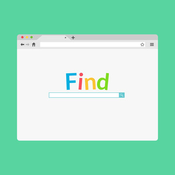 Modern search engine PC browser pade mockup