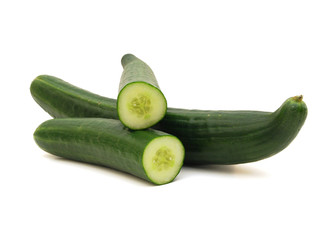 cucumber on white background