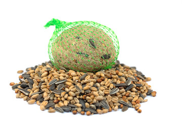 Vogelfutter, Streufutter, Meisenknödel