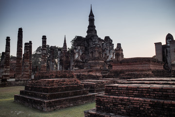 Obraz premium Ruin temple at Sukhothai Historical Park