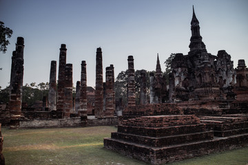 Obraz premium Ruin temple at Sukhothai Historical Park