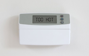 Vintage digital thermostat - Covert in dust - Too hot