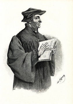 Huldrych (Ulrich) Zwingli, leader of the Reformation in Switzerland (from Spamers Illustrierte Weltgeschichte, 1894, 5[1], 275)