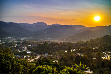 Beautiful mountain views at Mae Rim, Chiang Mai, North Thailand