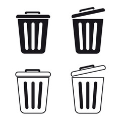 Trashcan Set - Vector Icons