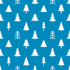 Obraz premium Christmas pattern with trees