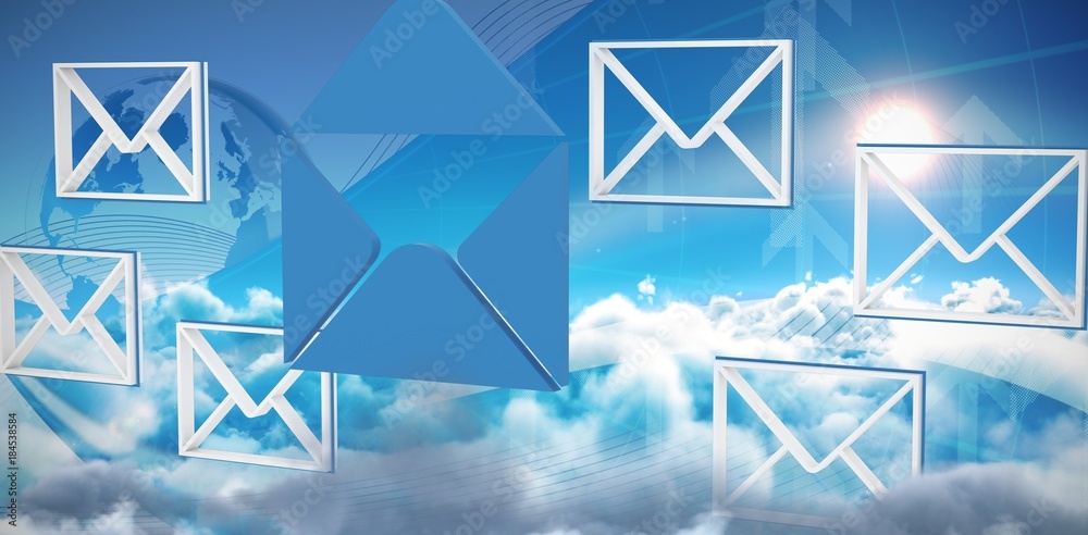 Poster composite image of multiple message symbols