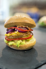 Burger, vegan, vegetarisch, Fleischersatz, Fast Food