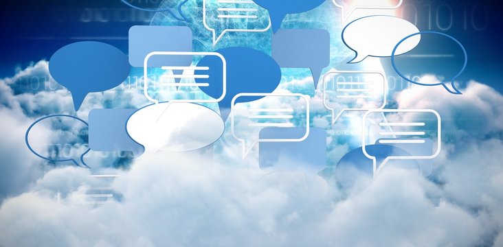 Composite image of various speech bubble symbols