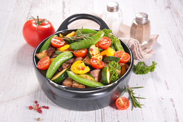 roasted vegetable and herbs